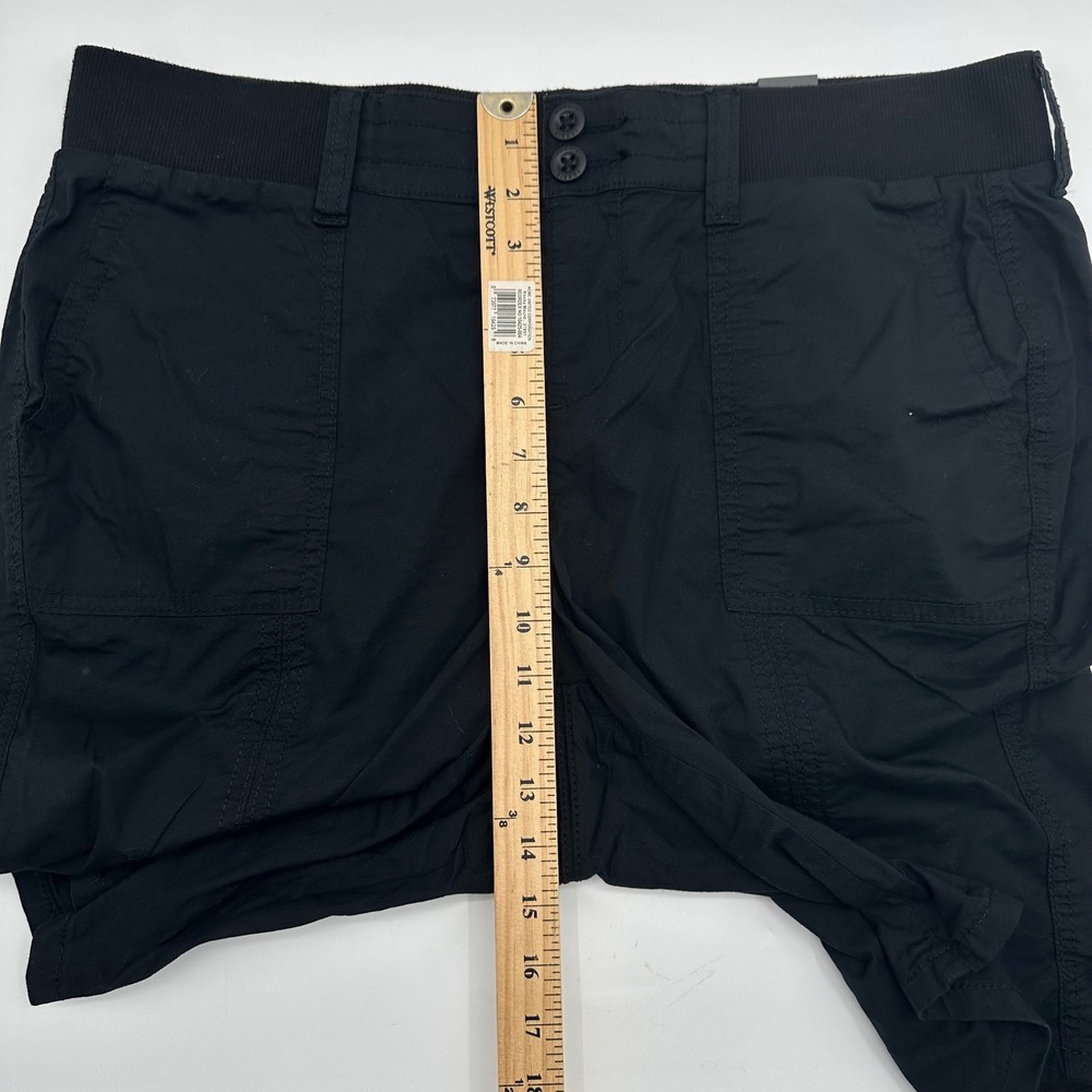 Torrid Bermuda Stretch Poplin Utility Shorts Deep Black Size 1 41770588 NEW - Picture 8 of 11